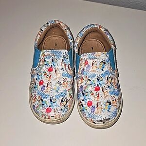 Magic Kingdom Boutique Handmade Bluey Size 8 Unisex Slip On Kids Shoes